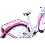 Mestský bicykel 28" Kozbike K19 3 prevodový Bielo-ružový